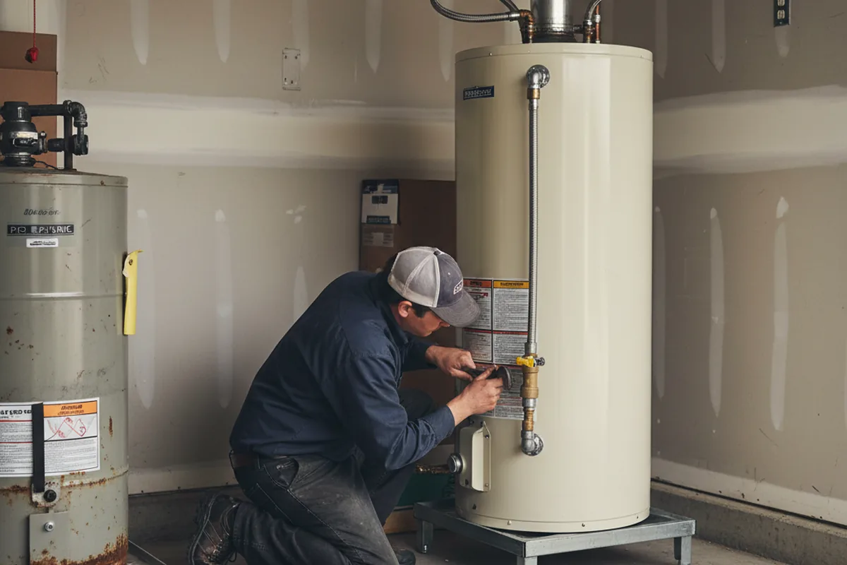 Water heater and shutoff valve replacement in Walkersville